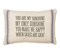 Primitives by Kathy 18293 Coussin rayé, You are My Sunshine, 15.5" x 10"