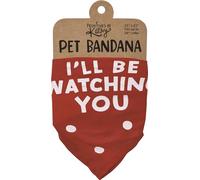 Primitives by Kathy Bandana pour animal domestique avec inscription « Every Bite You Take, I'll Be Watching You ; Motivated By Food »
