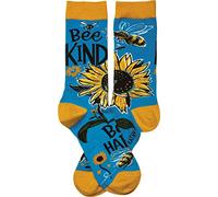 Primitives by Kathy Chaussettes Gift Socks, coton, nylon, élasthanne, bleu, jaune, marron, taille M
