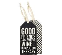 Primitives by Kathy Good Friends and a Bottle of Wine Cheaper than Therapy 7,6 x 15,2 cm