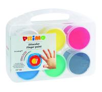 Primo 221td100sp Gouache Aux Doigts En Pot De 100 Gr.. Mallette Multifonction. 6 Couleurs.
