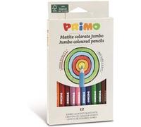 PRIMO Boite de 12 Crayons de Couleur Jumbo Mine 5,5mm Assortis G