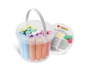 PRIMO - Craies de Trottoir et Street Art, Craie pour Tableau Noir et Surfaces Poreuses, 22 Pièces x 7 Couleurs Enfant et Artistes +3 Ans, Stylo Craie de Couleur non Poussiéreux pour Loisirs Créatifs