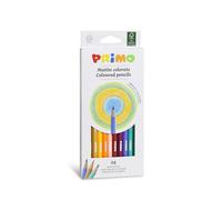 PRIMO - Crayons de Couleur enfants +3 Ans et Artistes, Mine Ø2,9 mm, 24 Couleurs Dégradables Pleines, Couleurs pour enfants, Colorier, Travaux Créatifs et Loisirs, Set de Crayons Papeterie