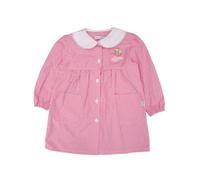 Primo della Classe Tablier long pour fille, carreaux roses, avec boutons et poches, pour école maternelle, Tableaux roses 25 302, 50 cm-3 ans