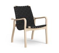 Primo Fauteuil Bas Naturel Hêtre/Noir