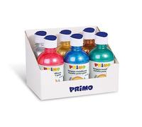 PRIMO - Gouaches lavables pour enfants +3 Ans et Adultes, Peintures de 300 ml avec Doseur, Couleurs pour Peindre sur Papier, Tissu et Verre, Peinture, Papeterie, Travaux Créatifs et Loisirs