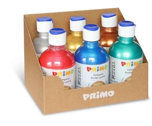 PRIMO - Gouaches lavables pour enfants +3 Ans et Adultes, Peintures de 300 ml avec Doseur, Couleurs pour Peindre sur Papier, Tissu et Verre, Peinture, Papeterie, Travaux Créatifs et Loisirs