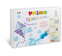 Primo Kidskit Marbling Effect Kit de Couleurs pour Enfants +6, avec 4 tempères ergonomiques et doseur 50 ML, 1 Album de coloriage pour Dessin, 1 livret pour travaux créatifs, Jeux éducatifs