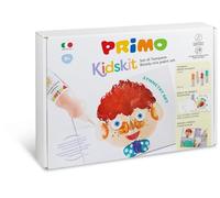 Primo Kidskit Symmetry Art- Kit de Couleurs pour Enfants +5 Ans, avec 4 tempes ergonomiques et doseur 50 ML, 1 Album de coloriage pour Dessin, 1 livret pour travaux créatifs, Jeux éducatifs