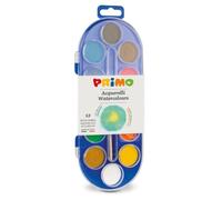 Primo Kit d'aquarelles enfants 12 couleurs – dès 3 ans, solubles à l'eau, avec pinceau et pot blanc