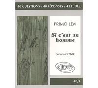 Primo Levi, Si c'est un homme