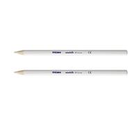 Primo Lot De 2 Crayons De Couleur Laqué Qualité Supérieure Minabella Mine 3,8mm Blanc
