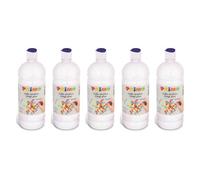Primo Lot De 5 Flacons De Colle Vinylique Avec Bouchon Doseur 1000 G