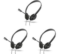 Primo Micro PC Headset-Black (Pack of 3)