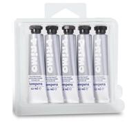 Primo Pack 5 Tubes Aluminium 12ml Peinture Gouache Argent 910