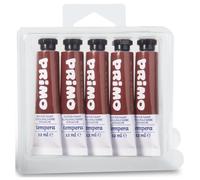 Primo Pack 5 Tubes Aluminium 12ml Peinture Gouache Sienne Brulé 730