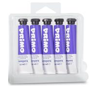Primo Pack 5 Tubes Aluminium 12ml Peinture Gouache Violet 400