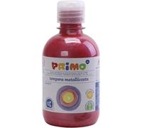 Primo Peinture de Bricolage pour Enfants, Aspect métallisé, 300 ML, avec Bouchon doseur (Rouge)