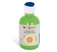 PRIMO Peinture néon pour l'Ecole pour les enfants - Peinture néon à tempérament brillant pour la Peinture - Flacon (300 ml) - avec Bouchon doseur - (vert)
