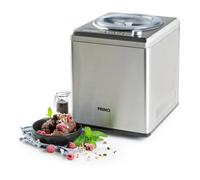 PRIMO PR408IM Sorbetière - Machine à glace - Auto-congelante - Avec Compresseur - 2L - Argent