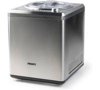 Primo Sorbetière PR408IM – Machine à glace auto-congelante 2L avec compresseur Argent Inox G