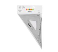 PRIMO - Set de 2 Équerres 45°/30 cm et 60°/30 cm Antireflet pour dessin Technique, Équerre de Papeterie Résistante avec Bord Règle, Matériel Scolaire de Qualité, Pochette Antirayures pour Protection