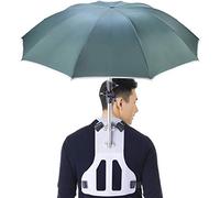 Primo Supply Wearable Hands-Free Umbrella Sun Rain Blocker Fishing Outdoor Use Running Jogging Get Shade and Avoid Hot Afternoons Outside and UV Sunburn | Green