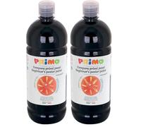 PRIMO - Températures lavables pour enfants +3 Ans et Adultes, 1L, Couleurs de Haute Qualité pour enfants, Adaptées à la Peinture sur Tissus, Verre, Papier, déales pour les Travaux Créatifs et Loisirs