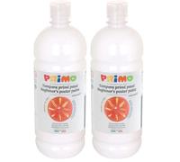 PRIMO - Températures lavables pour enfants +3 Ans et Adultes, 1L, Couleurs de Haute Qualité pour enfants, Adaptées à la Peinture sur Tissus, Verre, Papier, déales pour les Travaux Créatifs et Loisirs