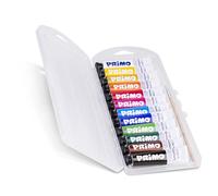 PRIMO - Températures pour enfants +3 Ans, 12 Tubes de 12 ml avec Pinceau, Couleurs Acryliques lavables et Diluables, Adaptées à la Peinture sur Tissus, Papier, Verre et Autres Supports Créatifs