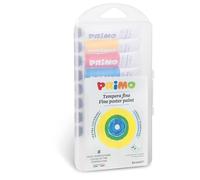 PRIMO - Températures pour enfants +3 Ans, 8 Tubes de 12ml, Couleurs Diluables à l'Eau, Acryliques denses et Couvrantes pour Tissus, Papier, Verre, Parfaites pour les Loisirs Créatifs