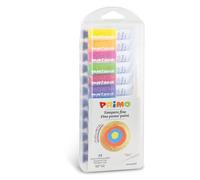 PRIMO - Températures pour enfants +3 Ans, 8 Tubes Métalliques et 4 Fluo de 12ml + Pinceau, Couleurs Acryliques pour enfants, Adaptées à la Peinture sur Tissus, Papier, Verre et Autres Travaux Créatifs