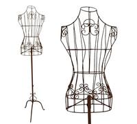 PrimoLiving Mannequin de couture en métal réglable en hauteur P-12437 - Marron antique