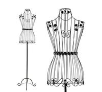 PrimoLiving Mannequin de Tailleur en métal Bella Donna en Noir - Buste de Mannequin décoratif au Look Vintage Antique - à Utiliser comme Buste décoratif ou Porte-vêtements P-09819