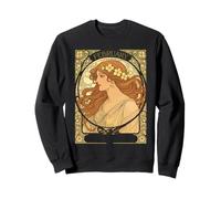 Primrose Flowers Art Nouveau Style Février Anniversaire Sweatshirt