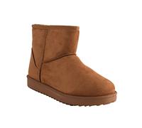 Primtex Bottes fourrées Femme Forme Boots Basse à Fourrure synthétique-37,37 EU,Marron-Camel