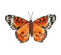 Primus Décoration murale papillon orange en métal moyen