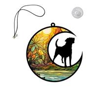 PRIMUZ Attrape-soleil De Fenêtre En Acrylique - 2 X 12,7 Cm Attrape-soleil En Acrylique | Vitrail Sun Catcher Ornement Suspendu D’été Pour Les Amoureux Des Chiens, Décoration De Maison Fantais