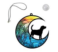 PRIMUZ Attrape-soleil De Fenêtre En Acrylique - 2 X 12,7 Cm Attrape-soleil En Acrylique | Vitrail Sun Catcher Ornement Suspendu D’été Pour Les Amoureux Des Chiens, Décoration De Maison Fantais