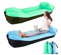 PRIMUZ Canapé-lit Gonflable, canapé-lit Gonflable, Chaise Longue à air Paresseux, Installation Facile, Parfait pour Le matériel de randonnée, la Chaise de Plage et Les Festivals de Musique