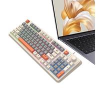 PRIMUZ Clavier de jeu compact, clavier rétroéclairé K82 tricolore pour PC filaire, changement de clé, clavier remplaçable à chaud pour travail et ordinateur portable, Plug and