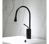 PRIMUZ Robinet de Salle de Bain Chaud et Froid Noir et Or Robinet de lavabo mitigeur Robinet de lavabo Salle de Bain Vasque évier Robinet mitigeur (Color : Middle Black)