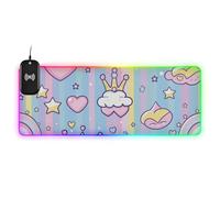 Princ Dr Crown Cartoon Wirel Charging Glowing Huge Mouse Pad Waterproof Work 89,9 x 40,9 cm pc Mousepad
