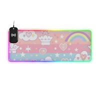 Princ Dr Crown Tapis de souris lumineux pour bureau Studio lisse 90 x 40 cm