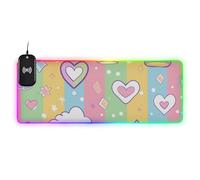 Princ Dr Crown Tapis de souris lumineux pour ordinateur portable Motif couronne 89,9 x 40,9 cm