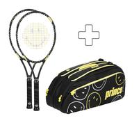 Prince 2x Beast Beast 100 (280g) Smiley Edt. + sac de tennis 3