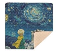 Prince and Night Sky Grand tapis antidérapant pour salle de sport et activités pour intérieur et extérieur - Tapis d'activités portable pour bébés, nourrissons et tout-petits, 127 x 127 cm