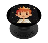 Prince avec couronne pour un costume de grand et royal PopSockets PopGrip Adhésif