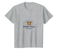 Prince Charmant : matériau de Conte de fées, Couronne Magique T-Shirt, Enfant, Gris Chiné, 3 Ans